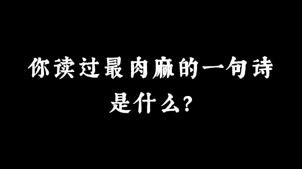 “须作一生拼,尽君今日欢” | 你读过最肉麻的一句诗是什么?哔哩哔哩bilibili