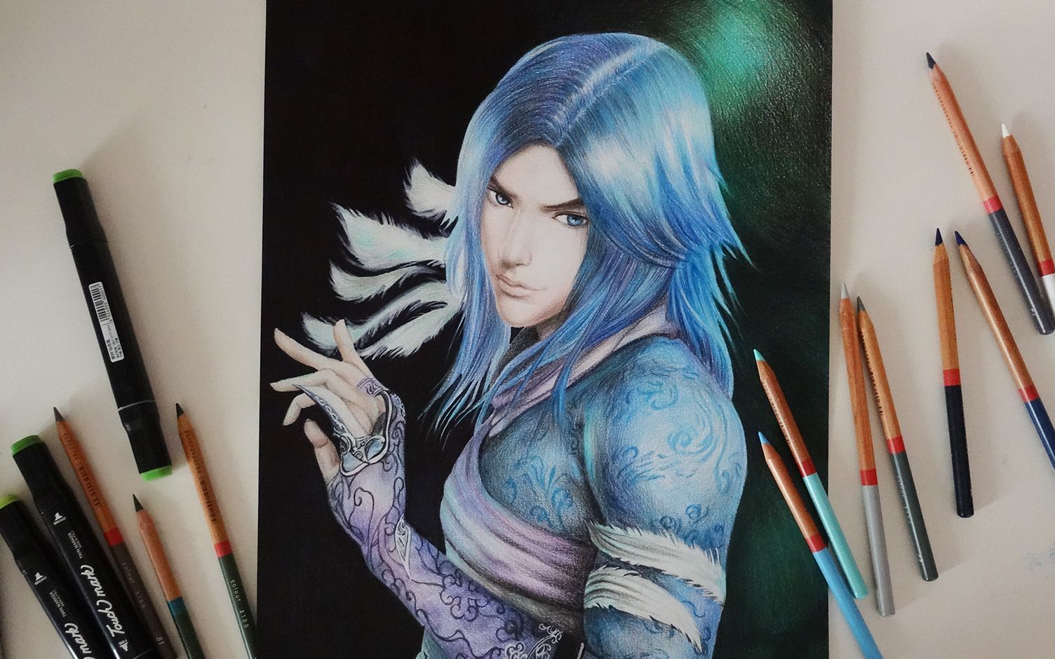 【彩铅临摹】秦时明月-白凤