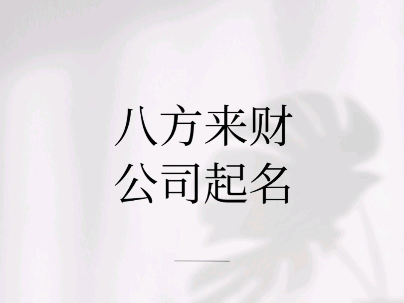 八方来财公司名哔哩哔哩bilibili