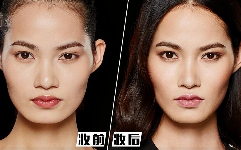 长脸脸型小一圈 超模心机修容术