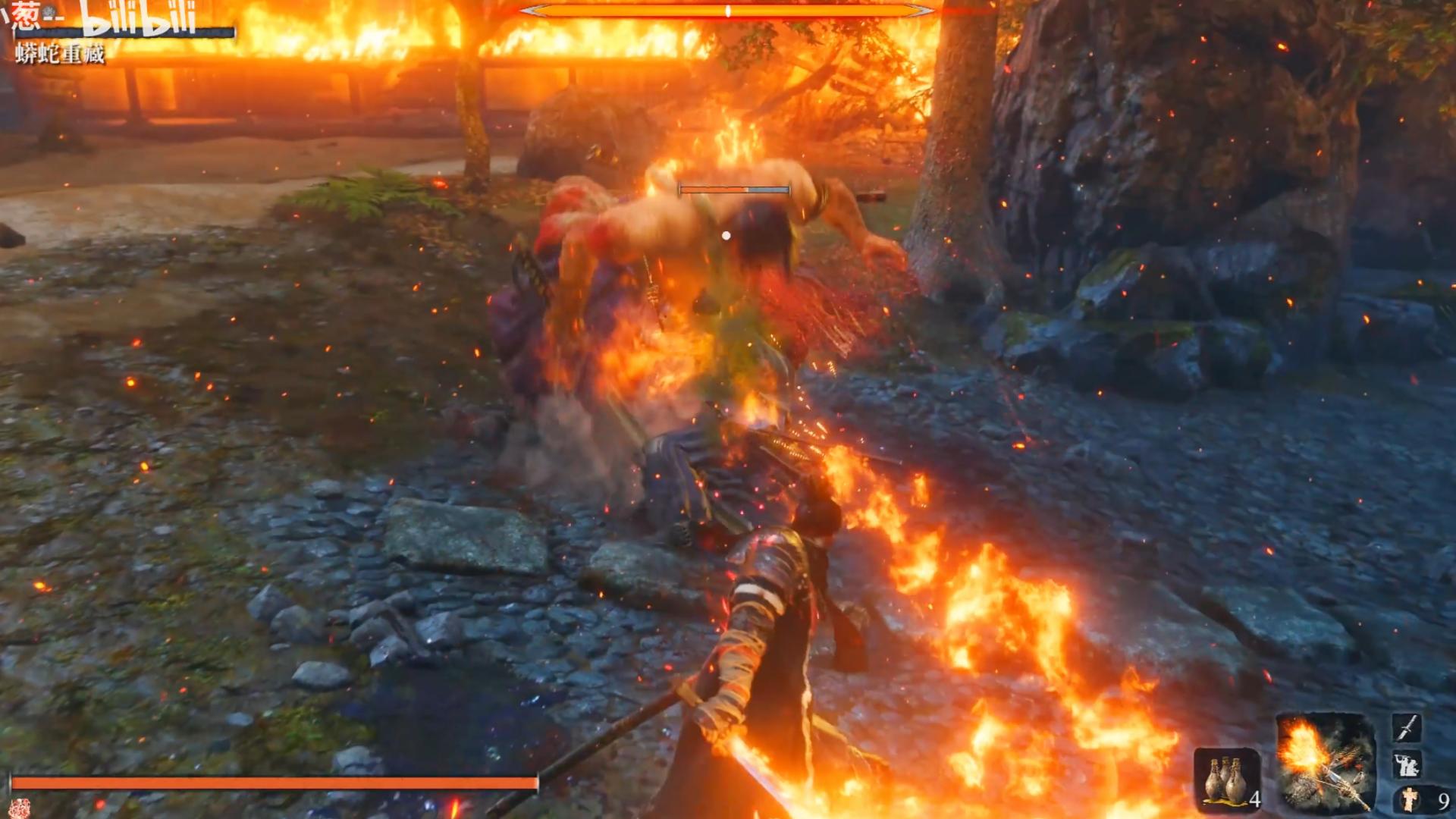 只狼与蟒蛇重藏平田宅邸佛堂前之战