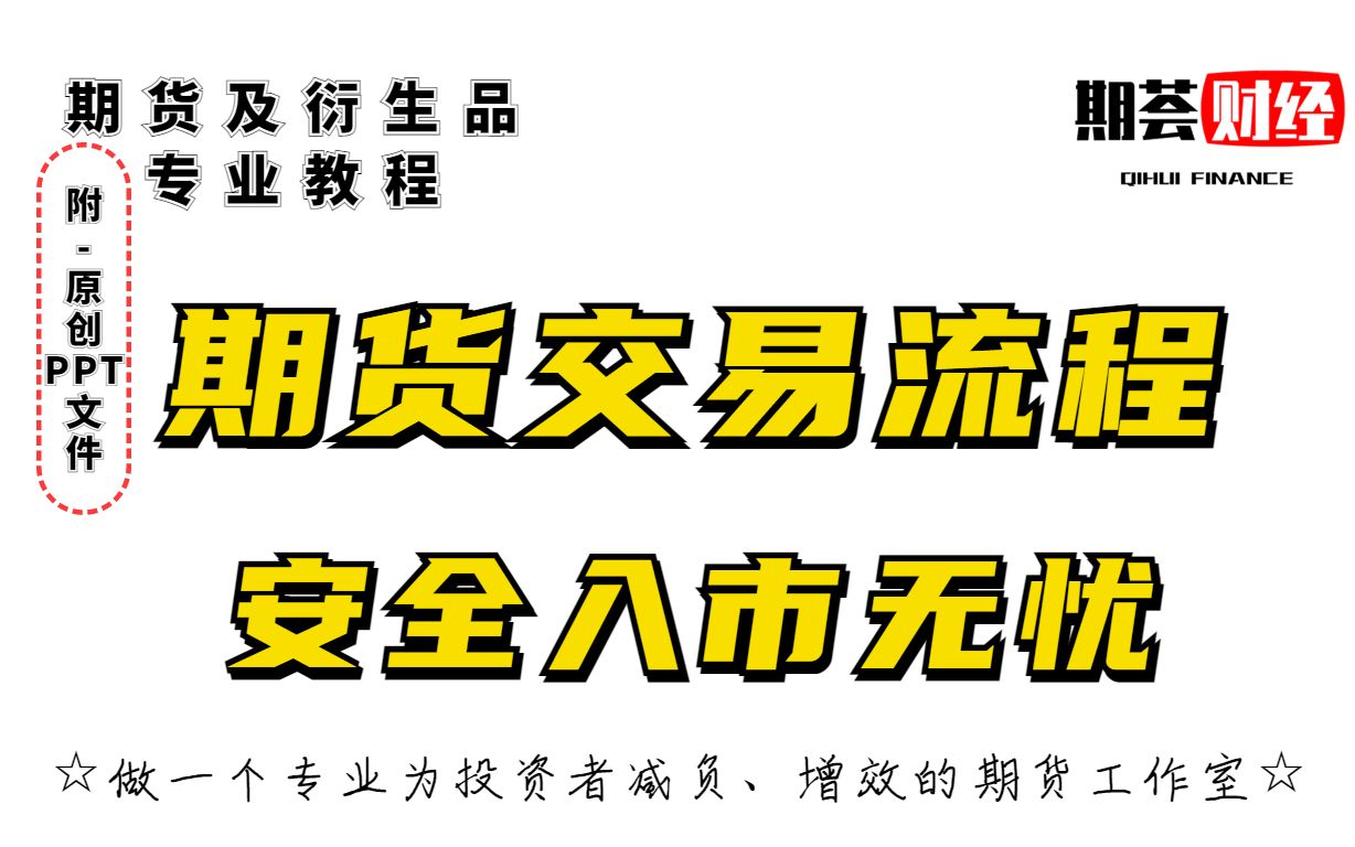 [图]期货及衍生品【3-3】期货交易流程，怎么开正规安全的期货账户？交易下单的方式有十几种，附原创PPT；全网最系统的期货专业知识，期货人必备！