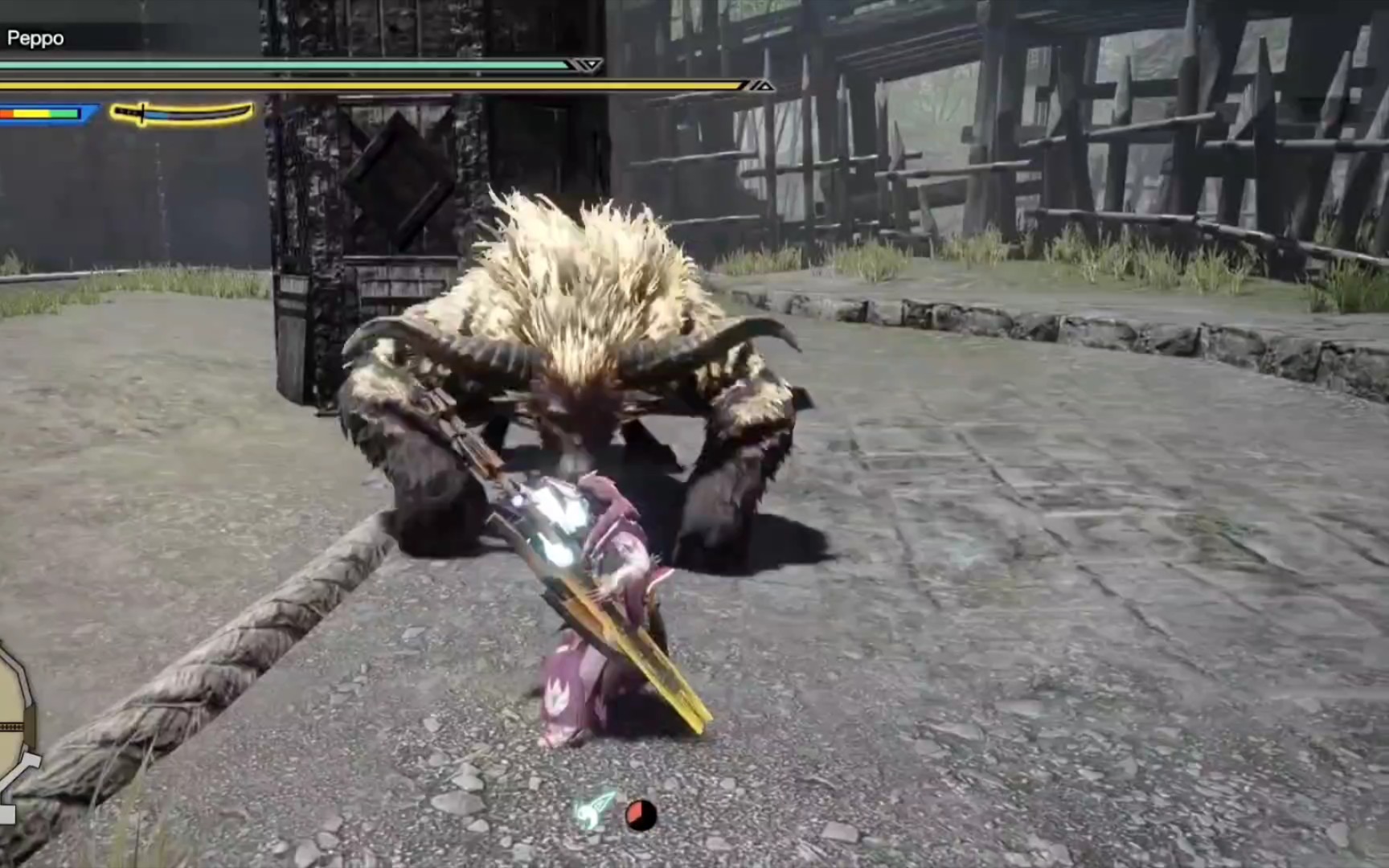 『怪物猎人rise』斗技场任务:太刀挑战金狮子,耗时2分36秒