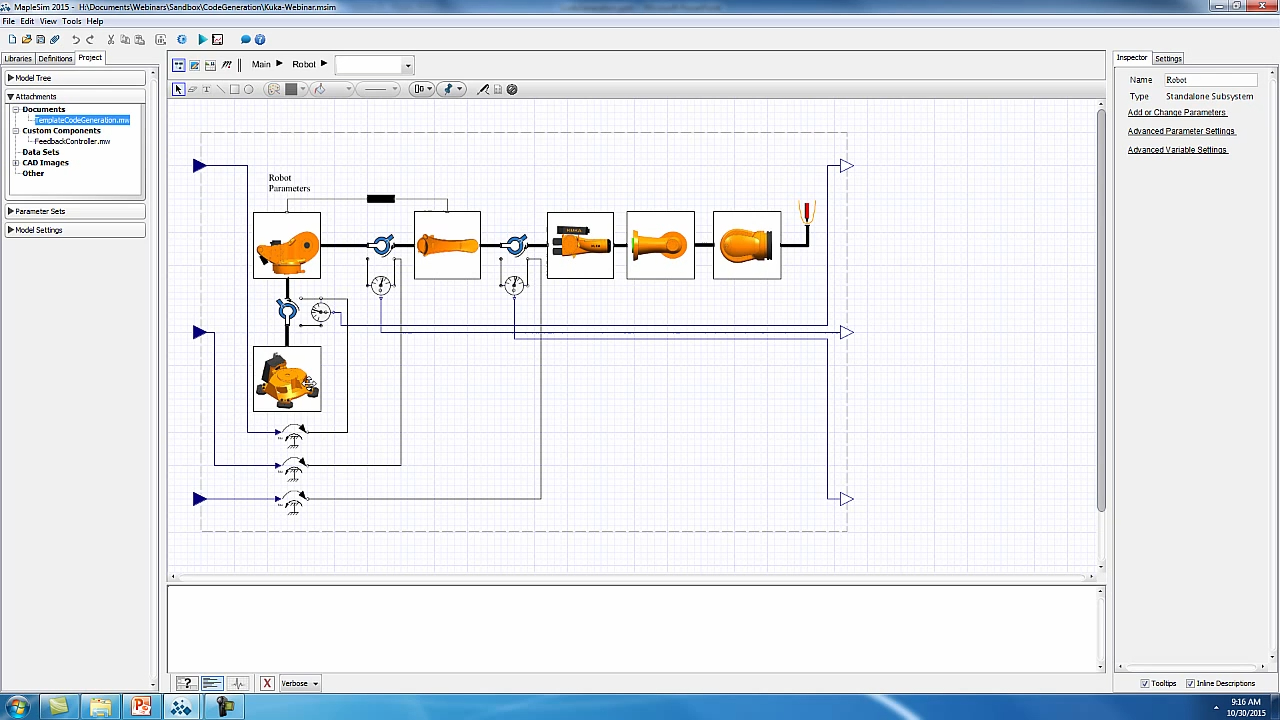 [图]From Models to Code an Example Workflow with MapleSim