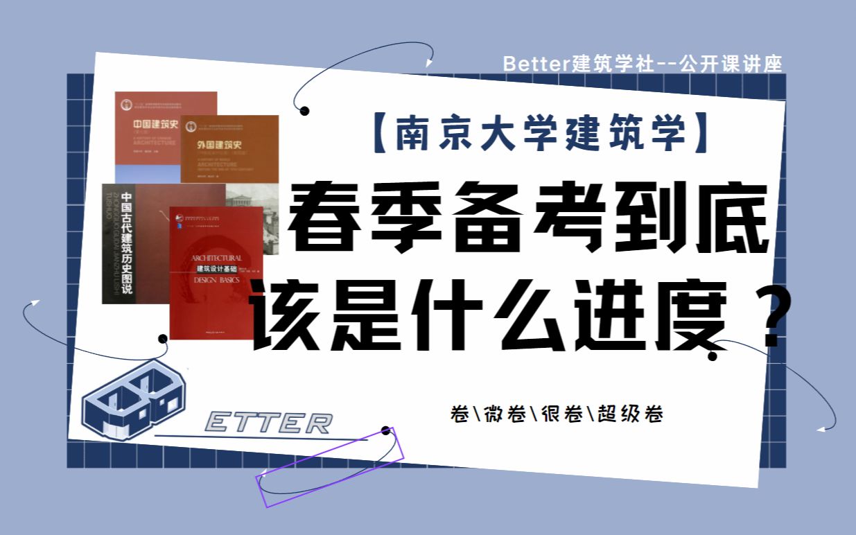 【24届南京大学建筑学考研】春季最强备考计划——⑤整个春季备考的复习进度哔哩哔哩bilibili