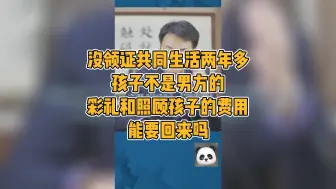 Download Video: 没领证共同生活两年多，孩子不是男方的，彩礼能要回来吗？