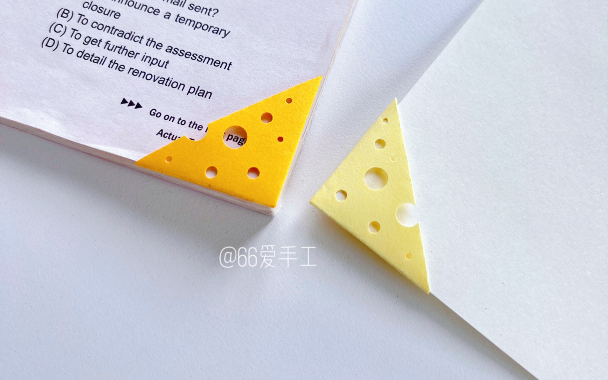 奶酪书签教程图片