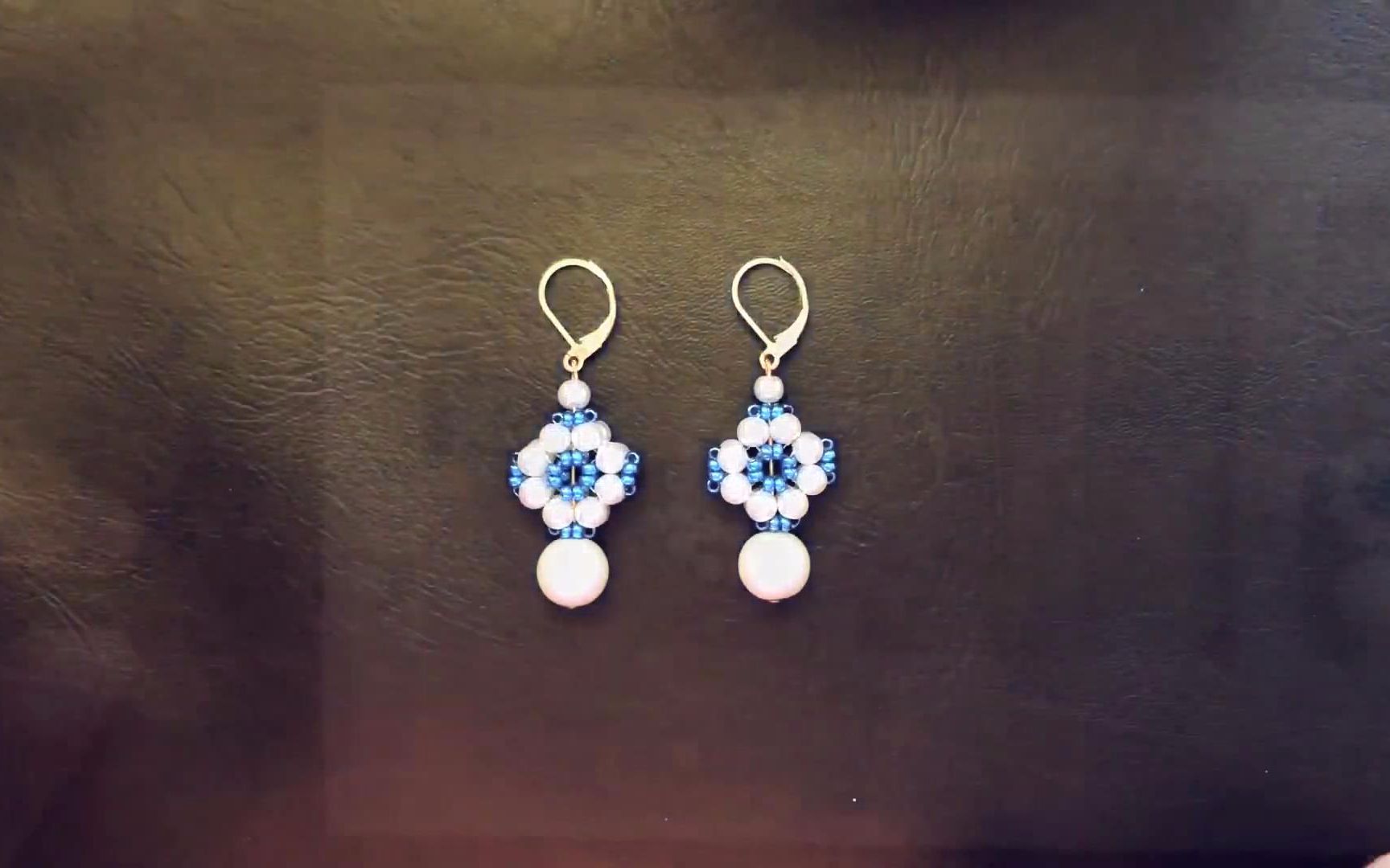 串珠 耳坠 3D Beaded Earrings  How to make Beaded Earrings哔哩哔哩bilibili