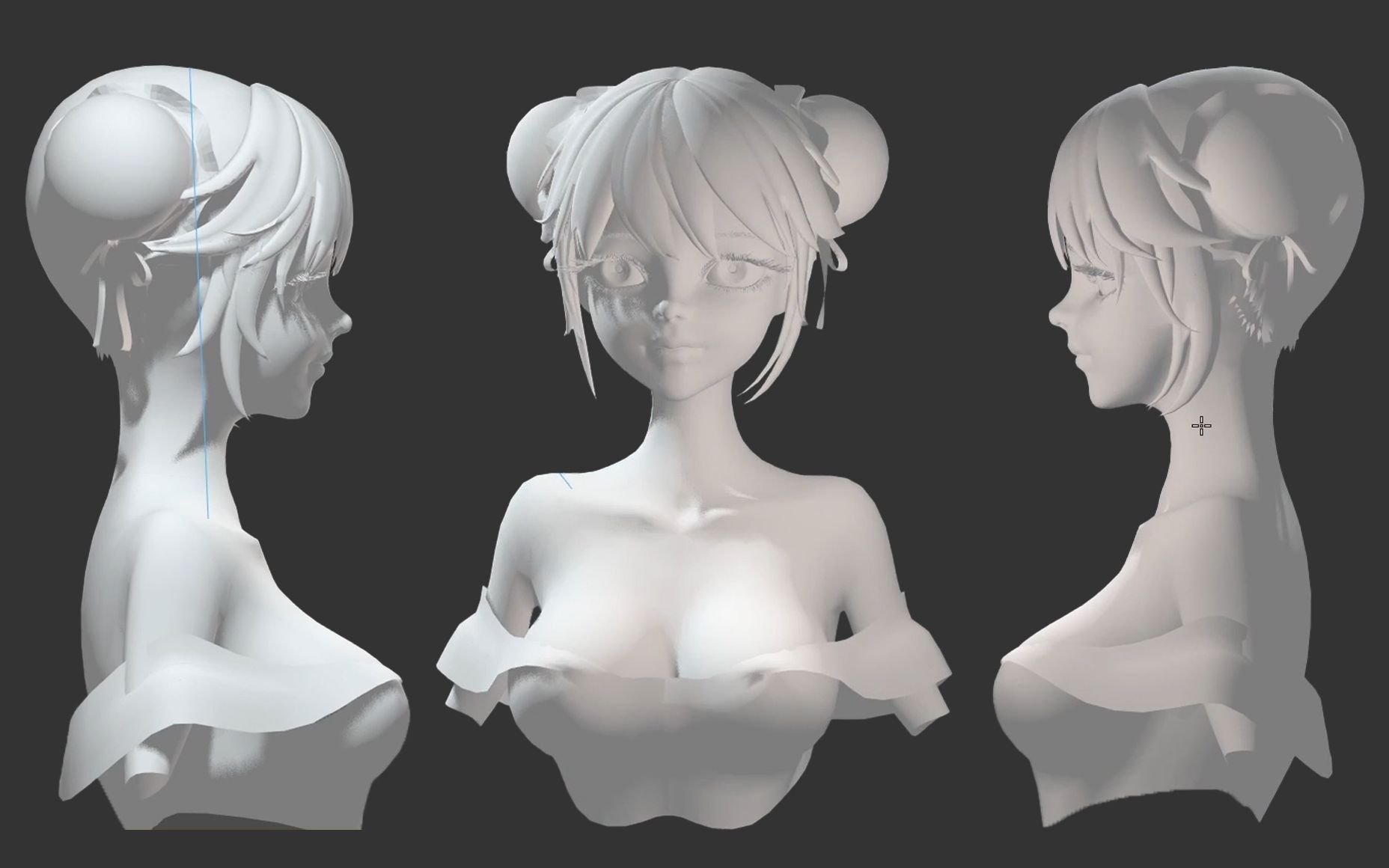 3dmax人物建模-小乔角色模型布线技巧,3dmax新手教程