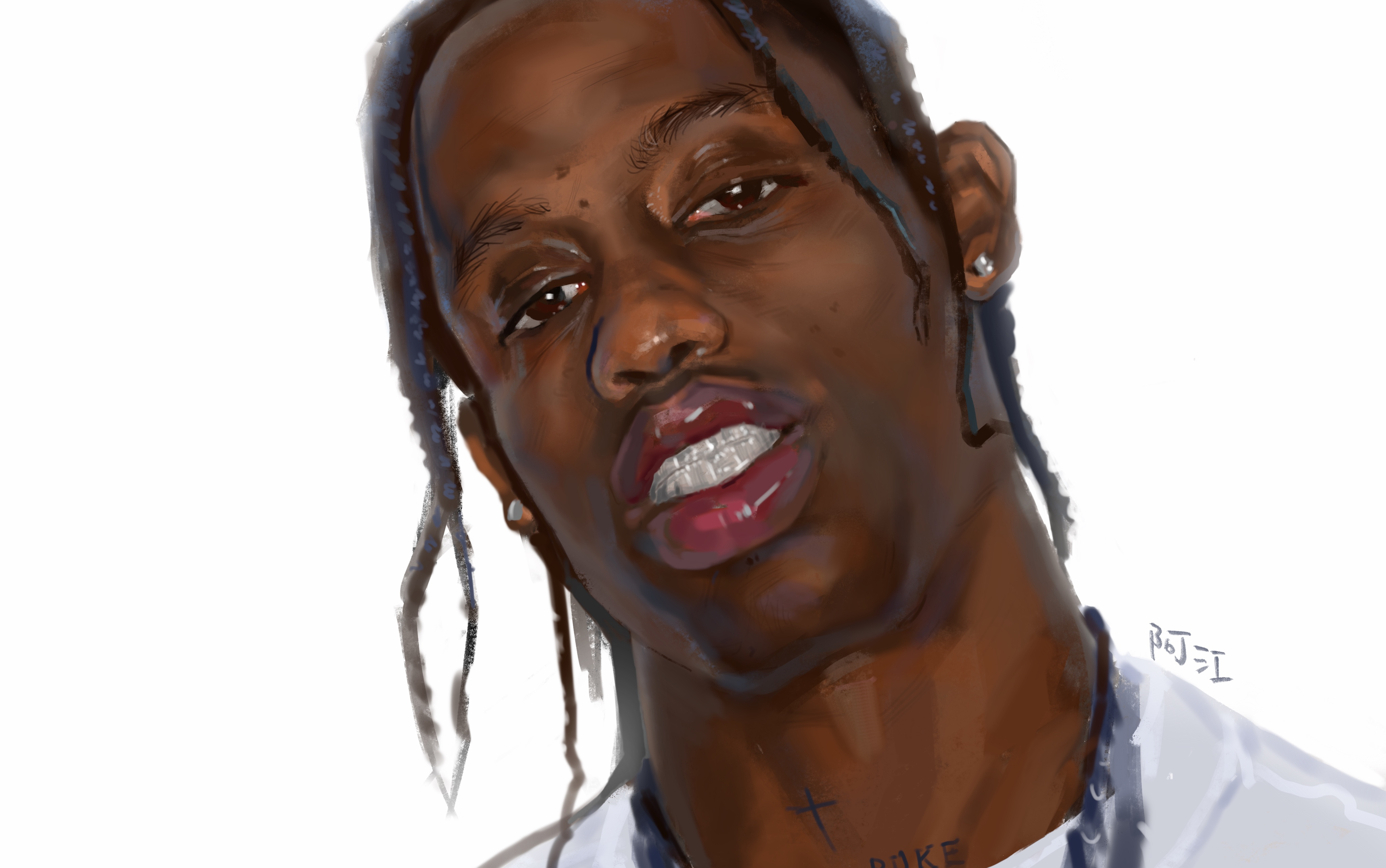 ipad手绘厚涂travisscott
