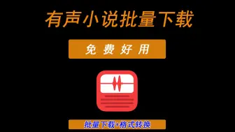 Download Video: 批量下载有声音频，支持批量格式转换