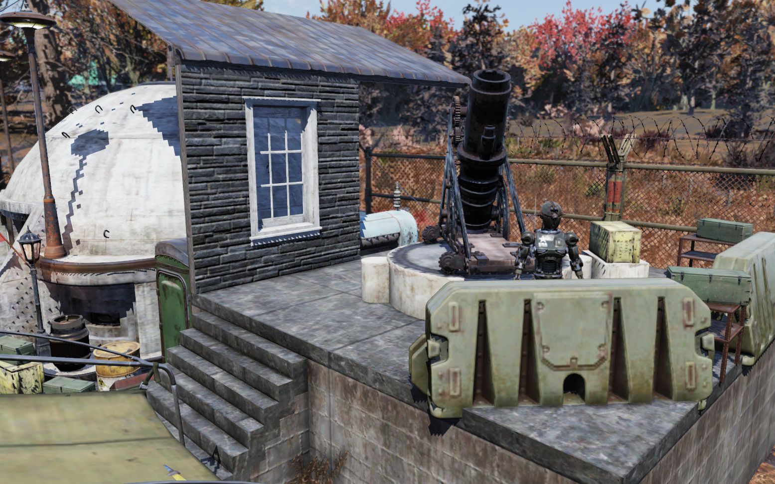 辐射76简单的房子建造红梅沼泽前哨站