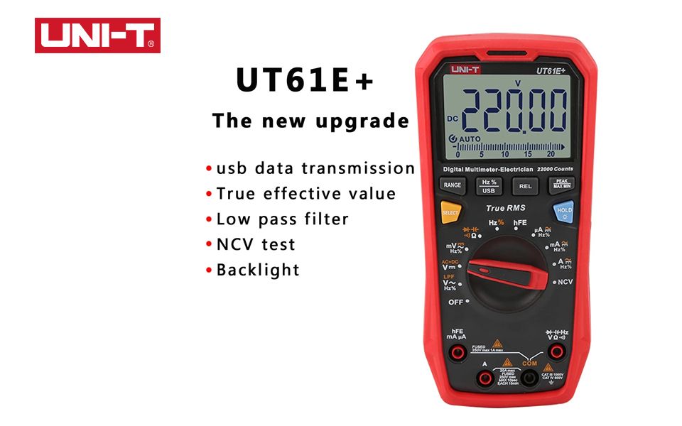 UNIT优利德UT61+系列数字万用表高精度全自动万能表HT61B+UT61D+UT61E+哔哩哔哩bilibili