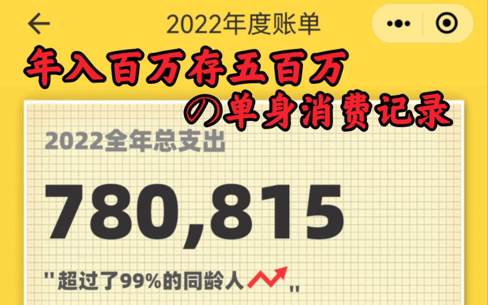 单身500万存款の年消费记录账单哔哩哔哩bilibili