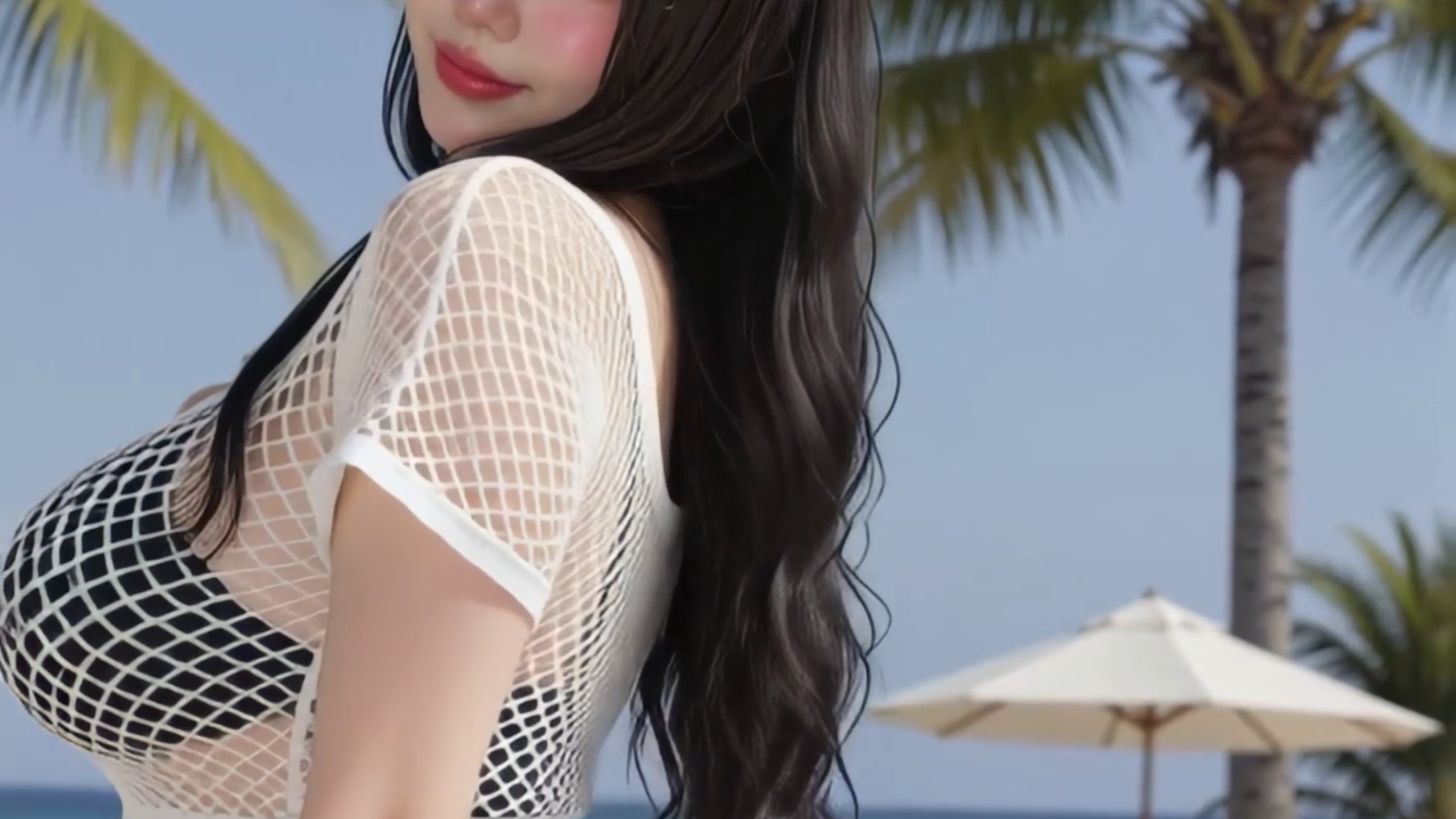 海边网格舞蹈