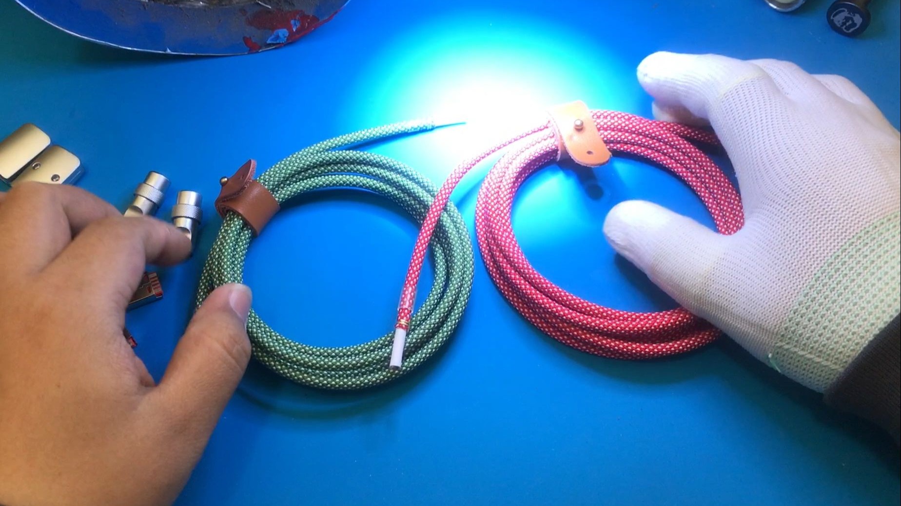 diy两条新花色编织数据线,有点好看,感觉不能再堆料了!