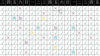 Excel 考勤表统计出勤天数