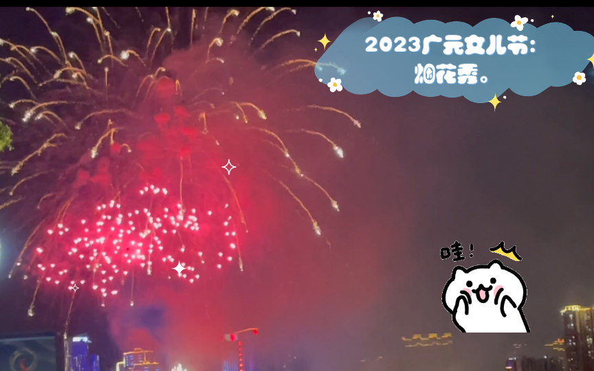 这事闹大了!万人空巷:2023广元女儿节烟花秀.哔哩哔哩bilibili