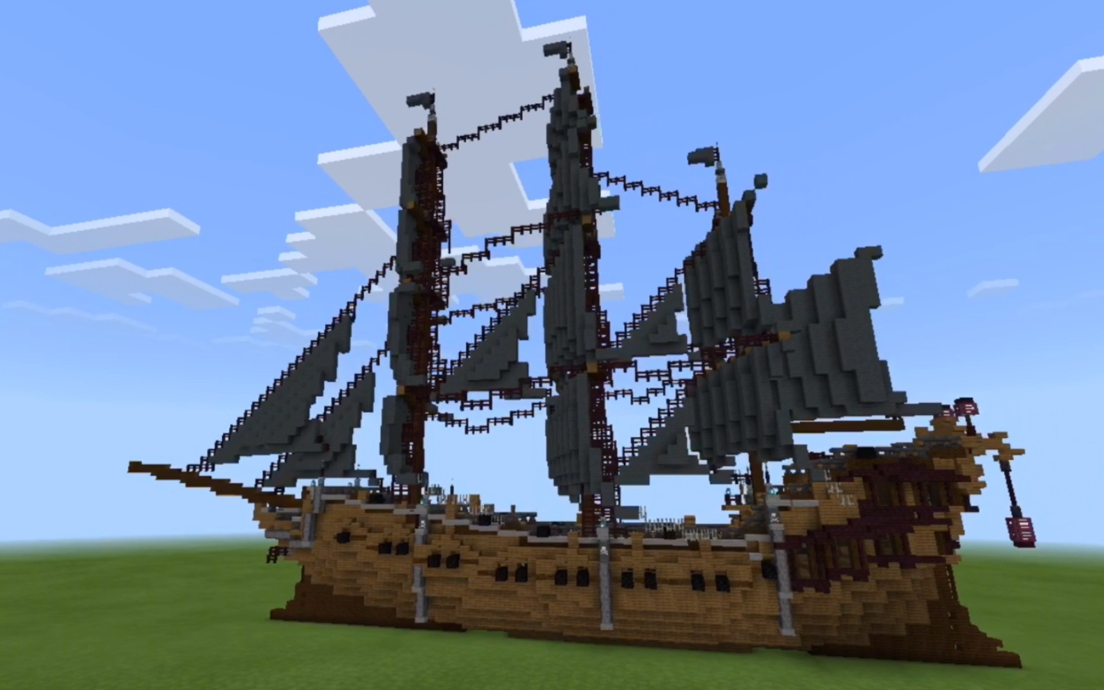 minecraft 帆船(建造过程)