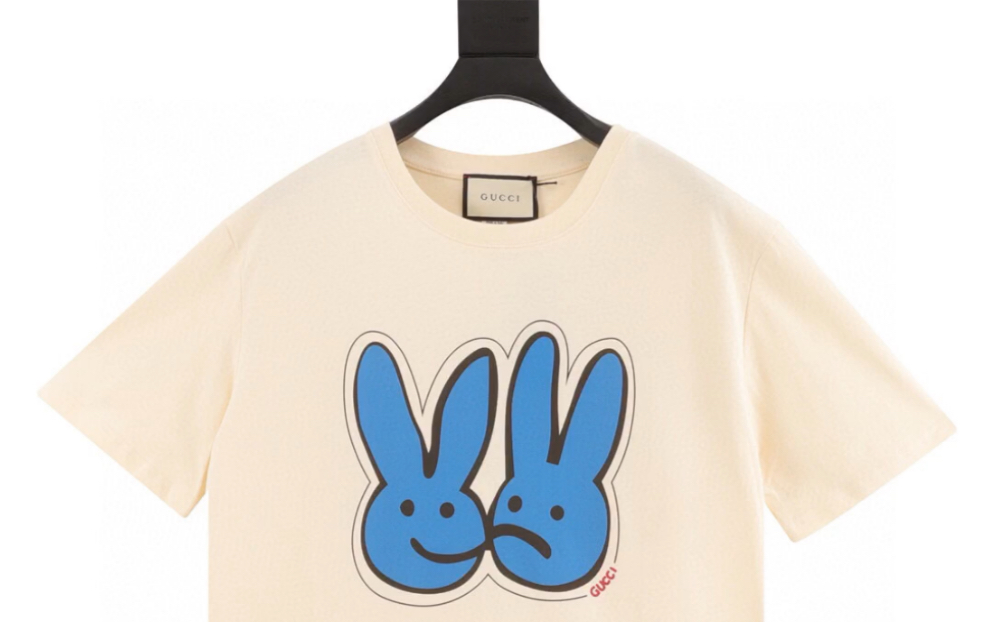 gucci古驰23ss春夏新款 酷奇兔子短袖t恤