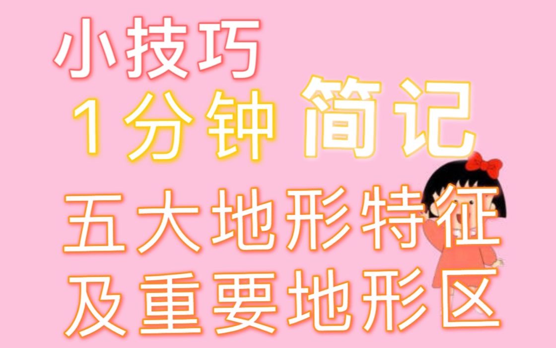 [图]【初中地理】小技巧快速记忆 五种地形类型及重要地形区——世界地形（一）