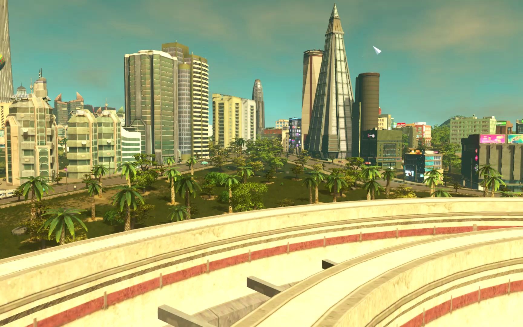 citiesskylines都市天际线游览一下环城过山车