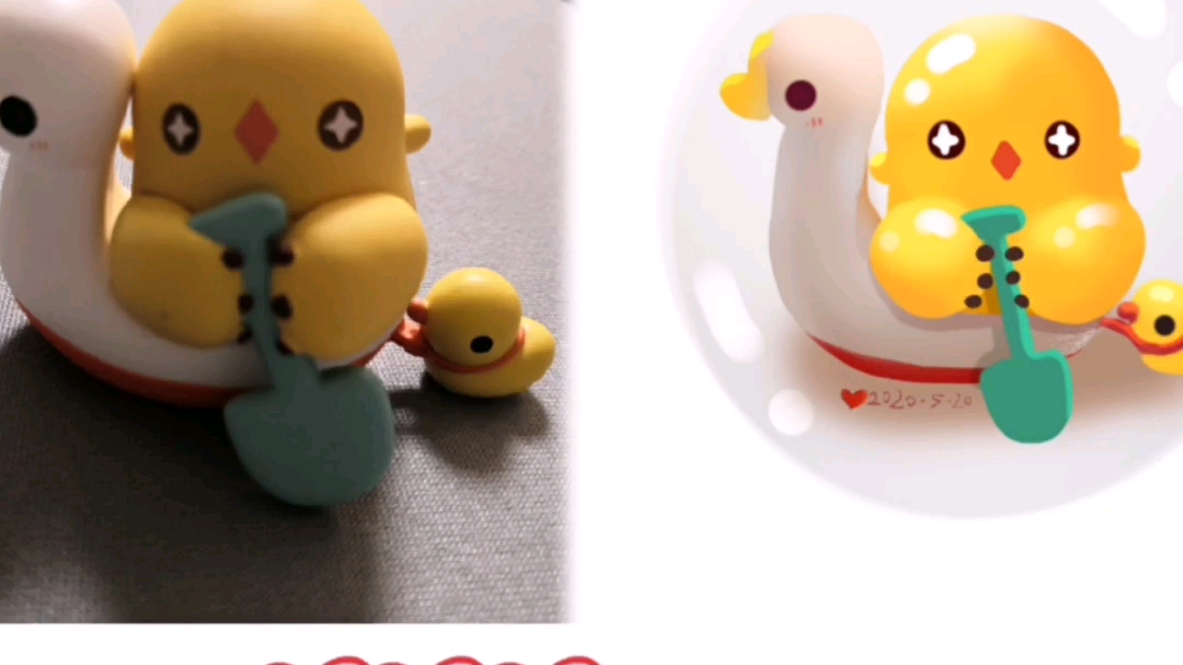 菜菜吖每日速涂011—今天开的盲盒之一,最喜欢比丢划船