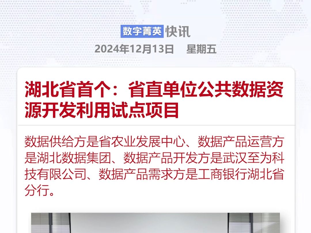 湖北省首个:省直单位公共数据资源开发利用试点项目哔哩哔哩bilibili