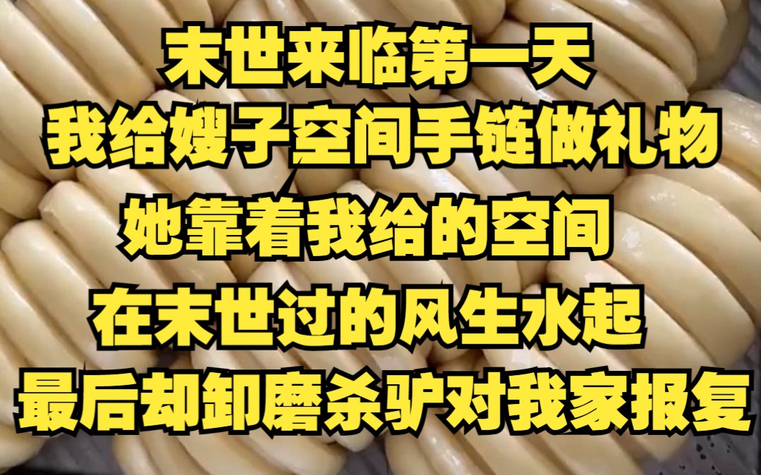 末世来临第一天,我给嫂子空间手链做礼物,她靠着我给的空间,在末世过的风生水起,最后却卸磨杀驴.哔哩哔哩bilibili