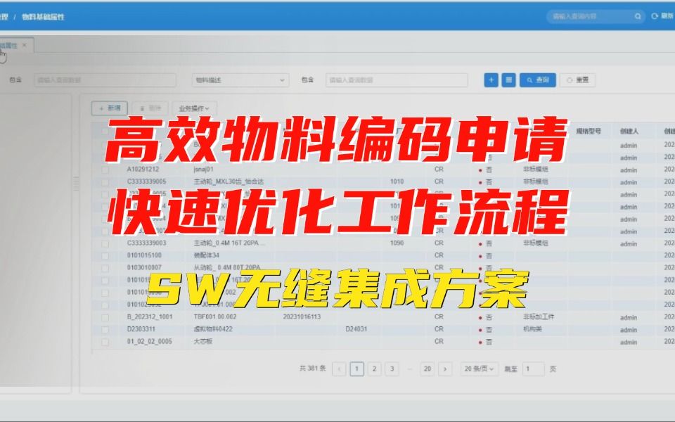 OIDS与SOLIDWORKS无缝集成 打造高效物料编码申请流程!哔哩哔哩bilibili