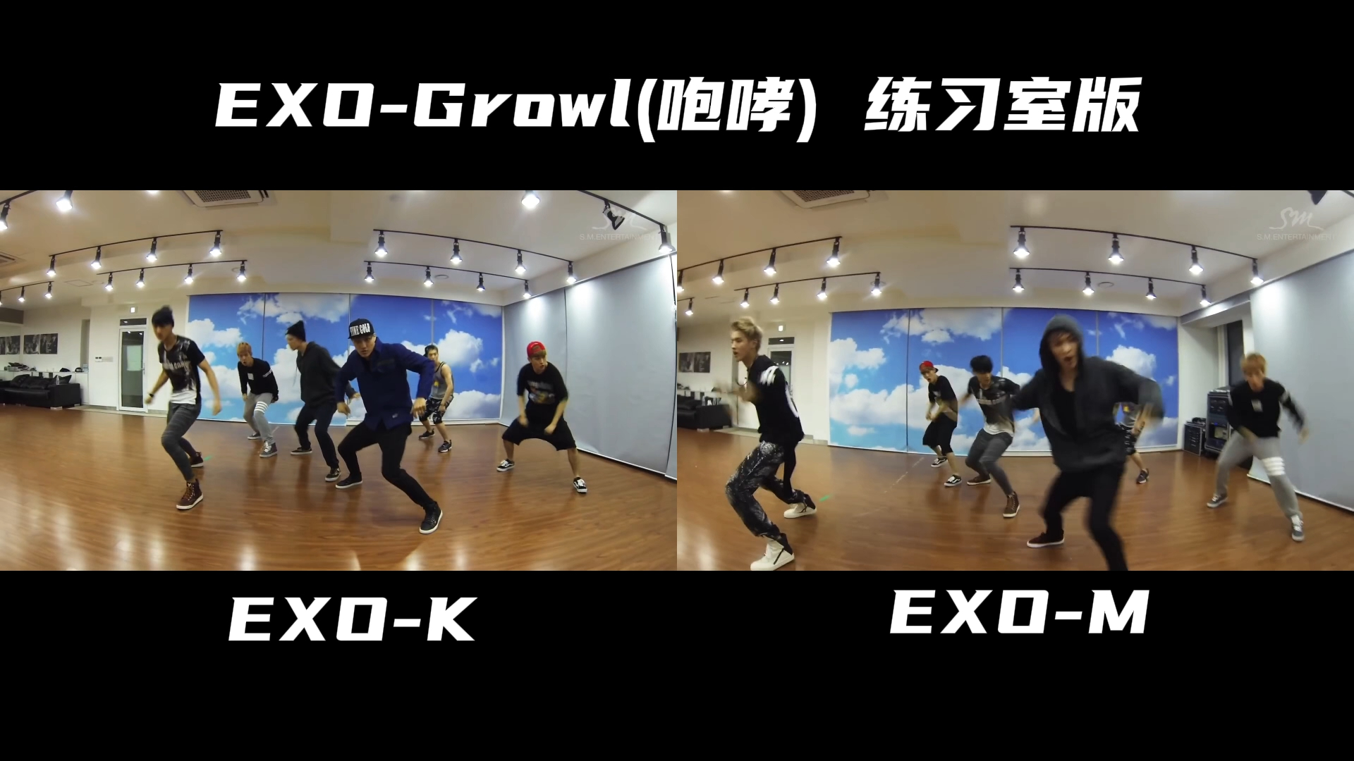exo growl(咆哮)练习室