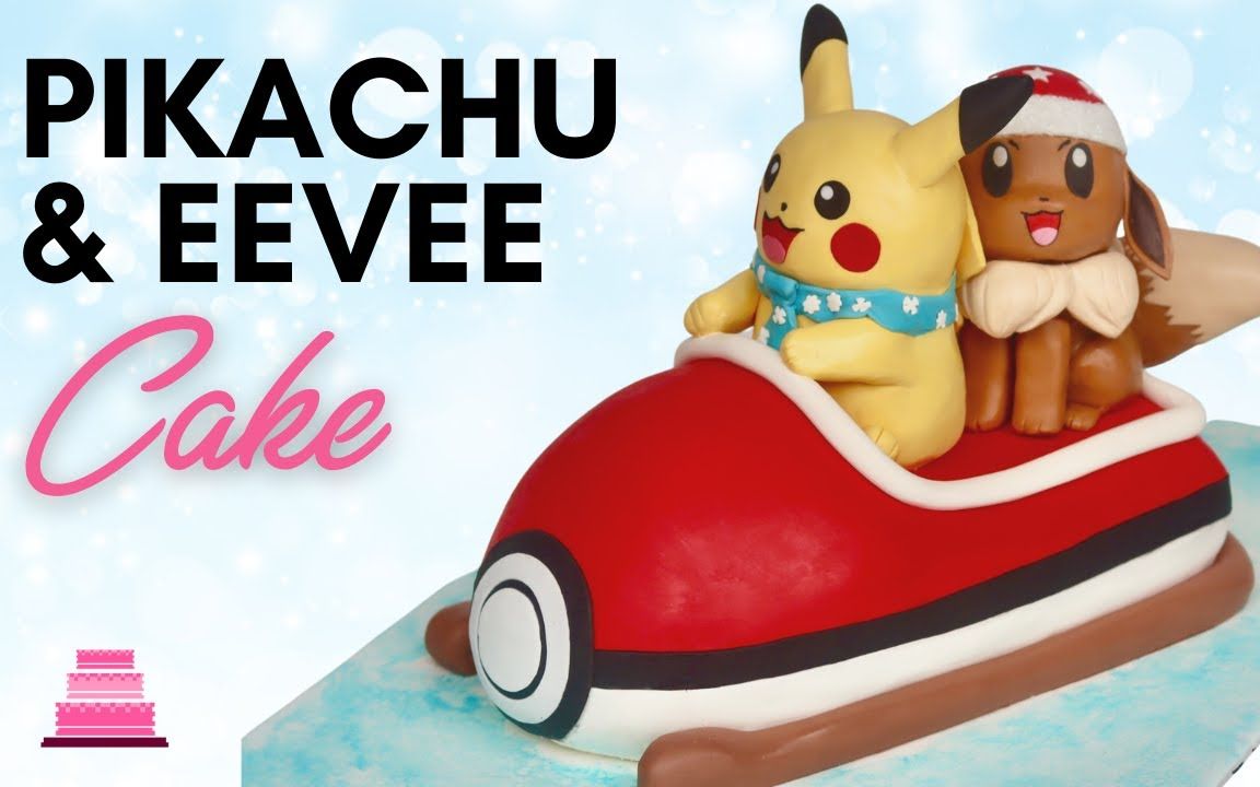 口袋妖怪皮卡丘和伊布蛋糕