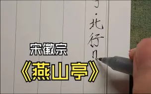 Download Video: 【硬笔瘦金体】燕山亭·北行见杏花