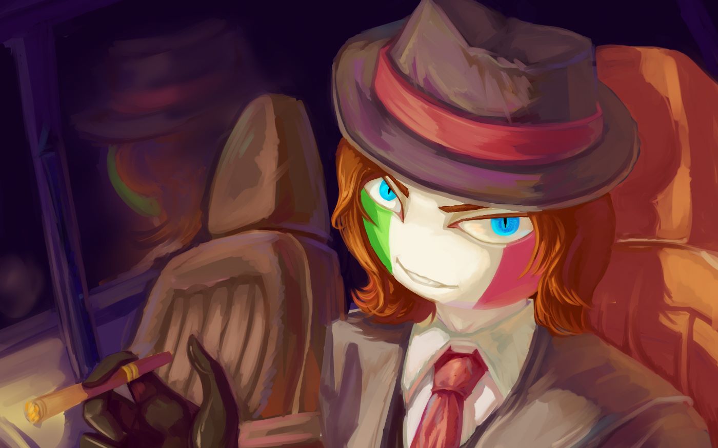 【countryhumans/绘画过程】黑手党意大利