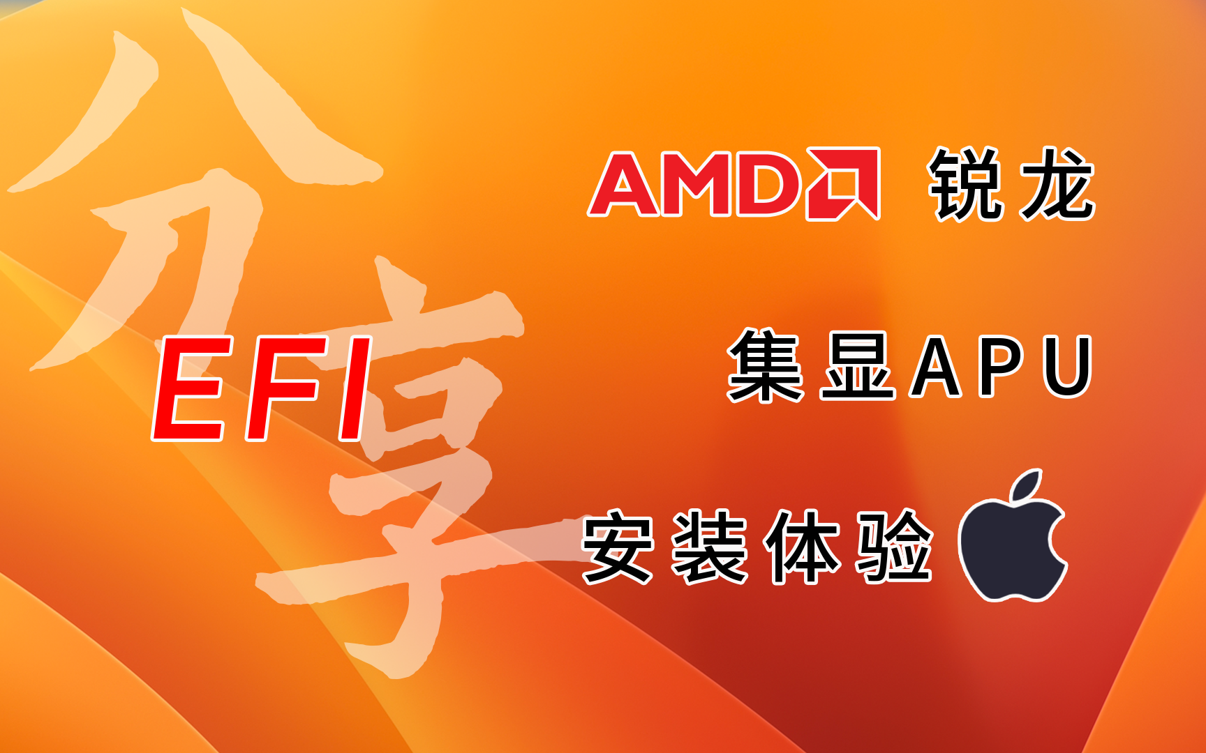 EFI分享 | AMD锐龙集显APU 桌面平台 安装体验黑果哔哩哔哩bilibili