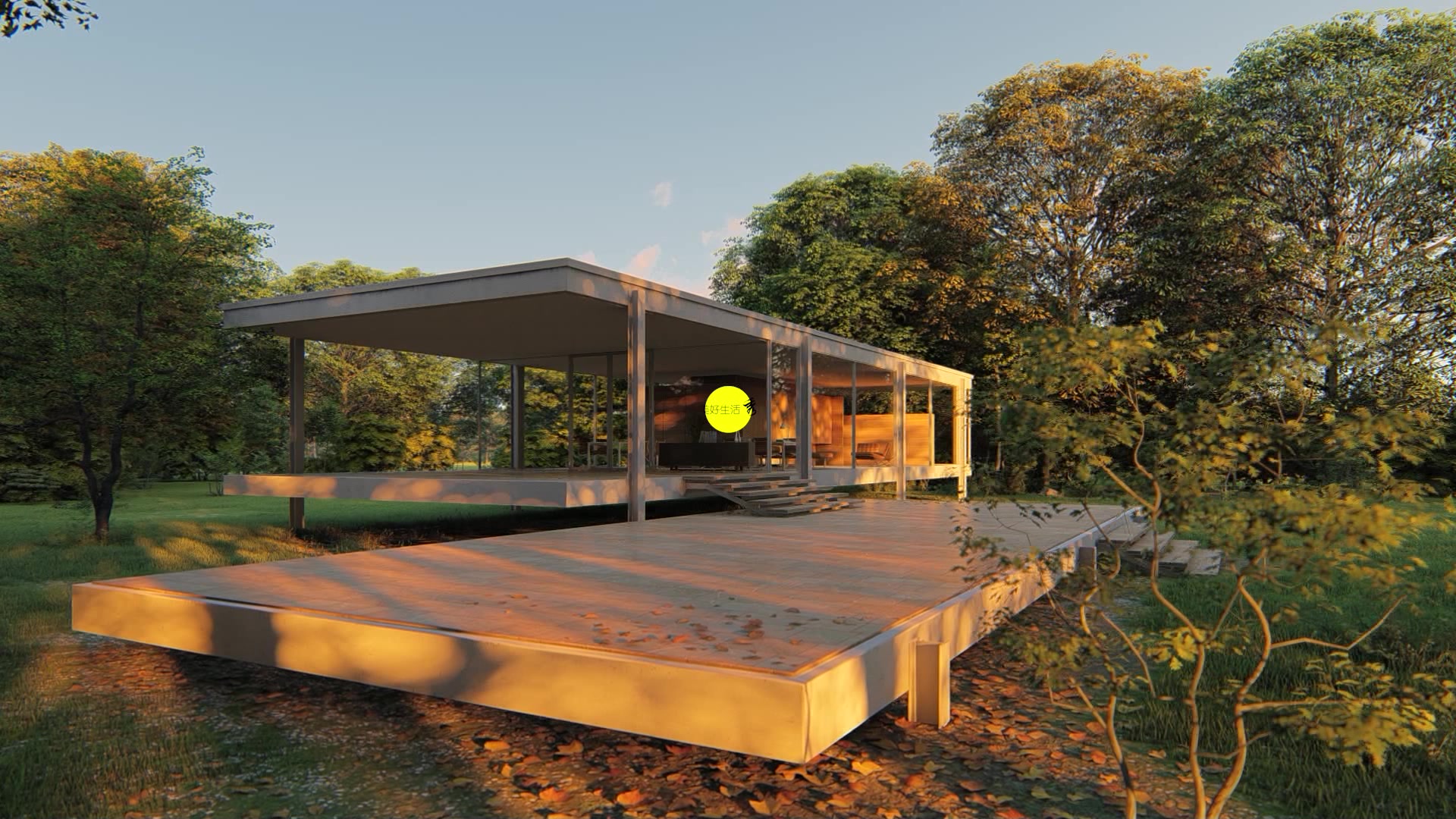 【伟大建筑】范斯沃斯住宅 密斯·凡德罗 ——柏拉图式完美空间秩序