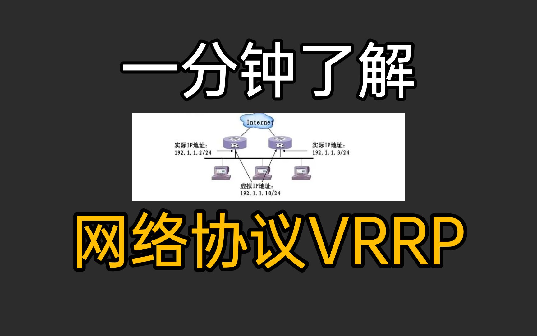 只需1分钟,带你全面了解网络协议:VRRP,网络工程师一定要收藏!哔哩哔哩bilibili