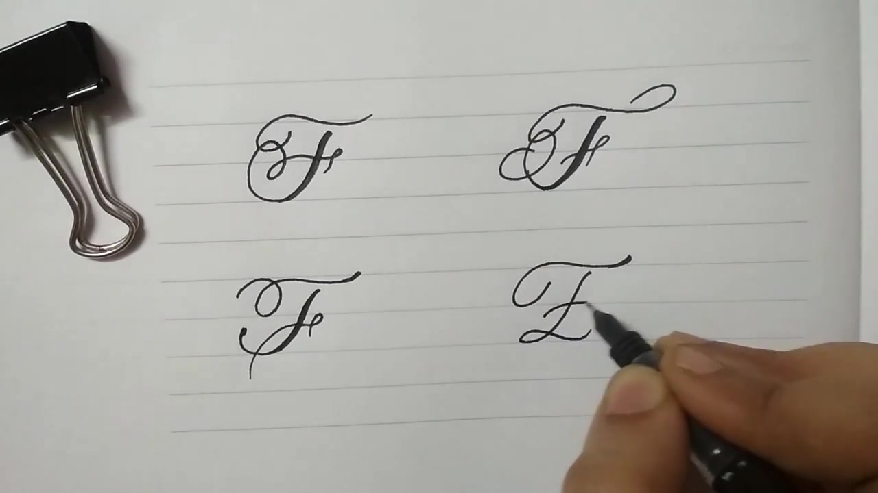 教你用最普通的中性笔写出最靓的英文-f