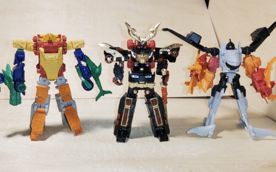 活动作品收集了好久的国产炎神战队g9拼装玩具大全套我的童年梦想