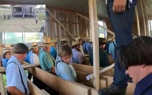 Скачать видео: 阿米什人“搬房子”Amish building move