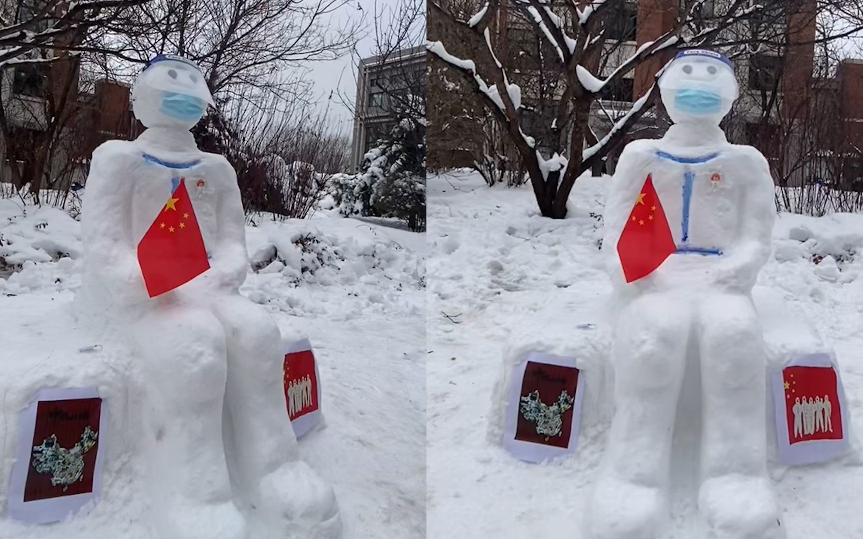 白衣天使雪人图片图片