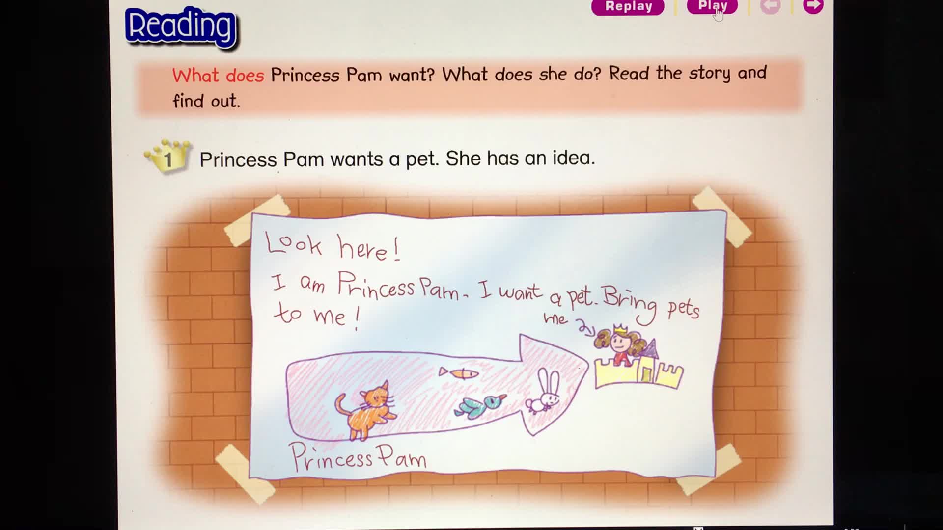 [图]香港小學一年級上英語培生課本單元六 Primary 1A Chapter 6 A Pet for Princess Pam Part 2 Longman Ele