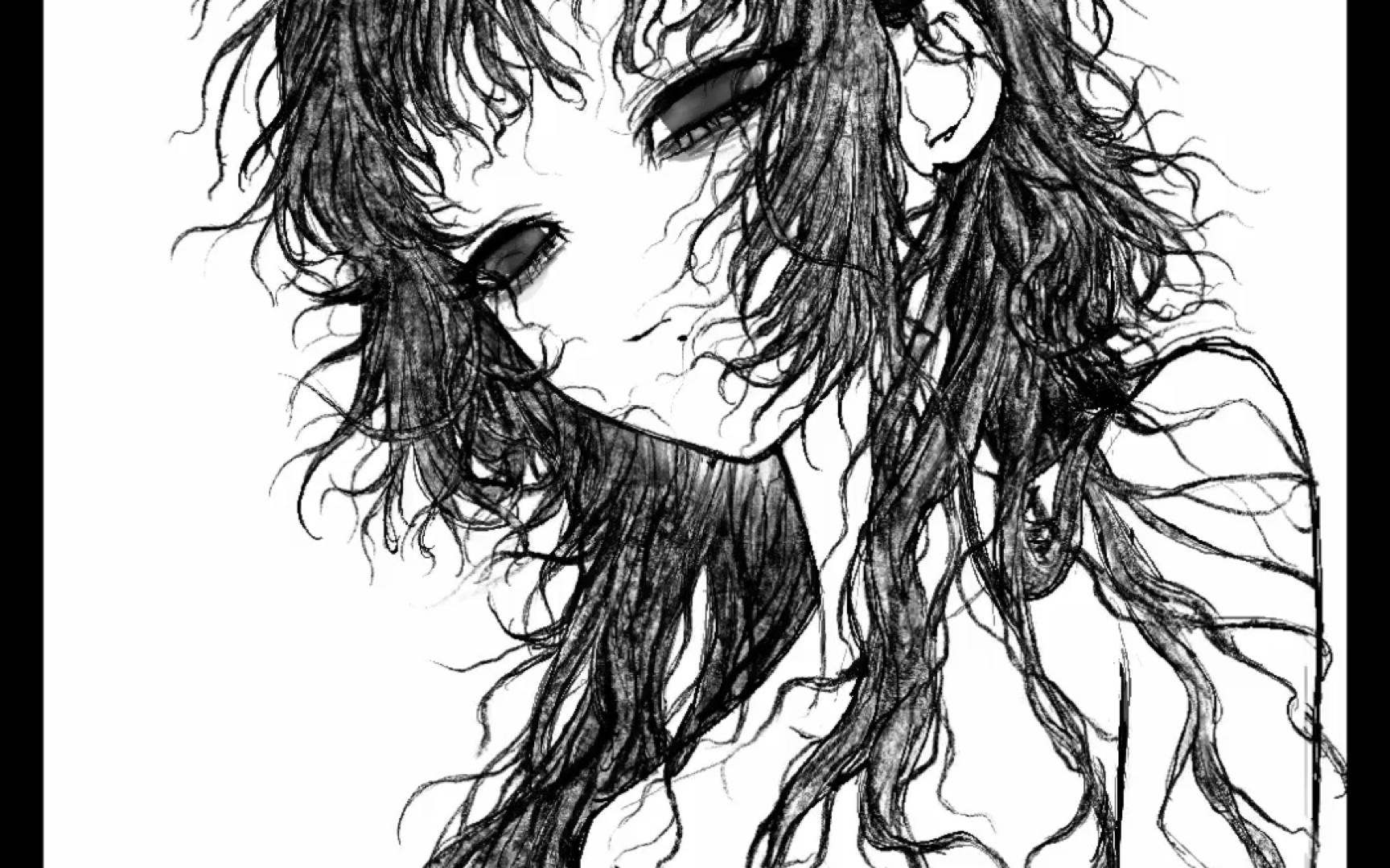 「procreate」中元节画女鬼