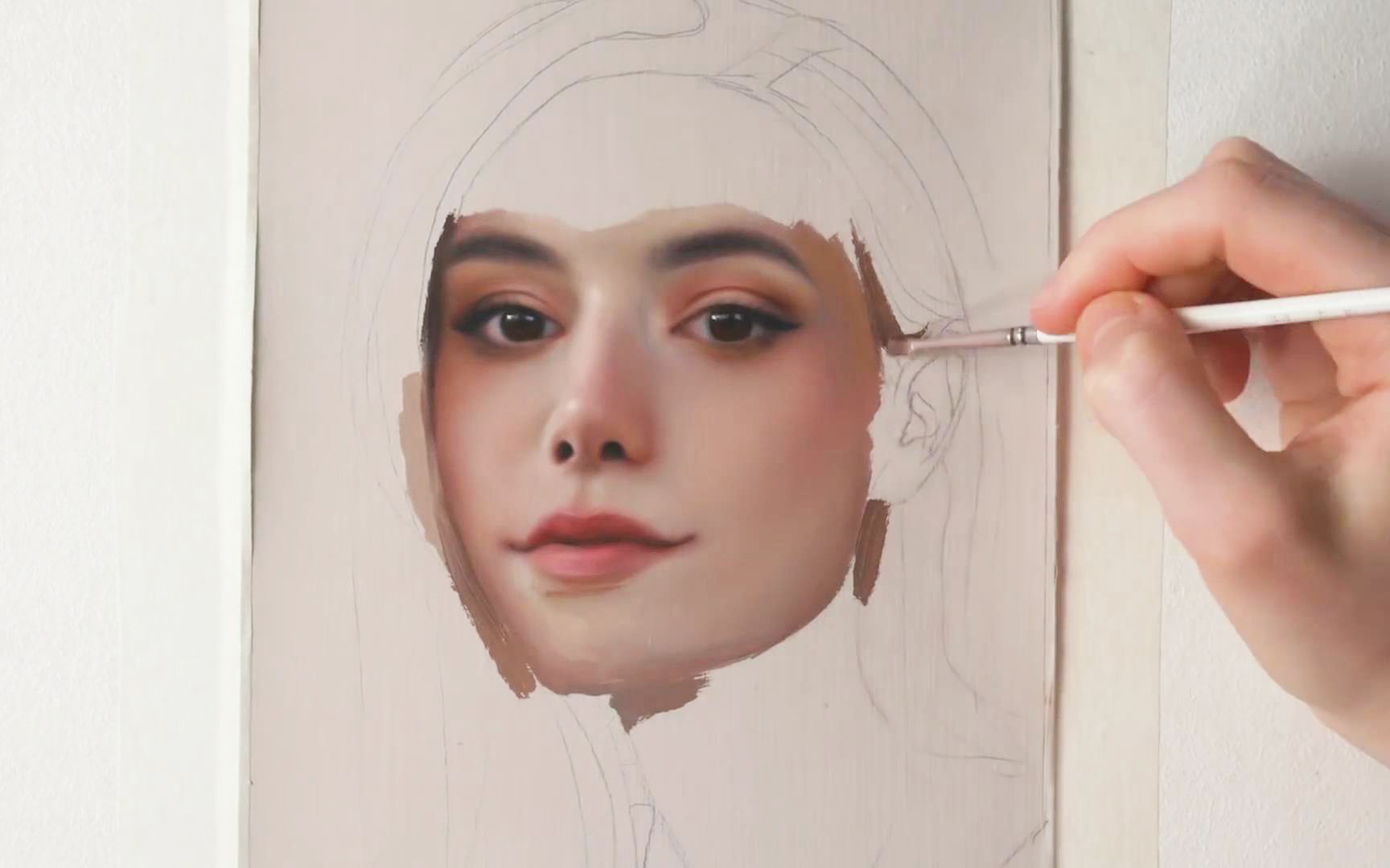 超美调色油画人像三维立体感调色上色绘画艺术marzia