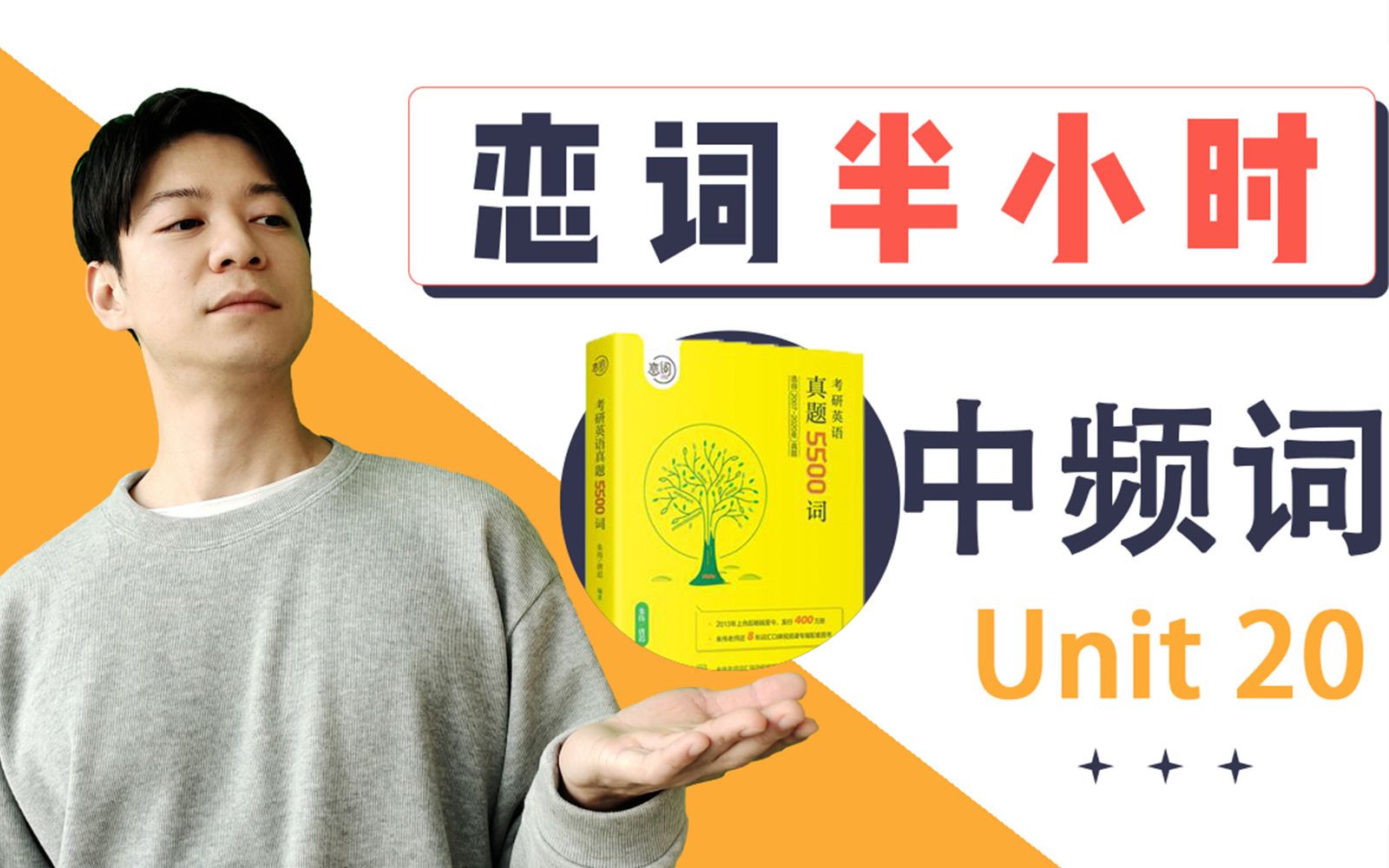 朱伟恋词550030分钟带背课第二十单元22考研英语单词速刷