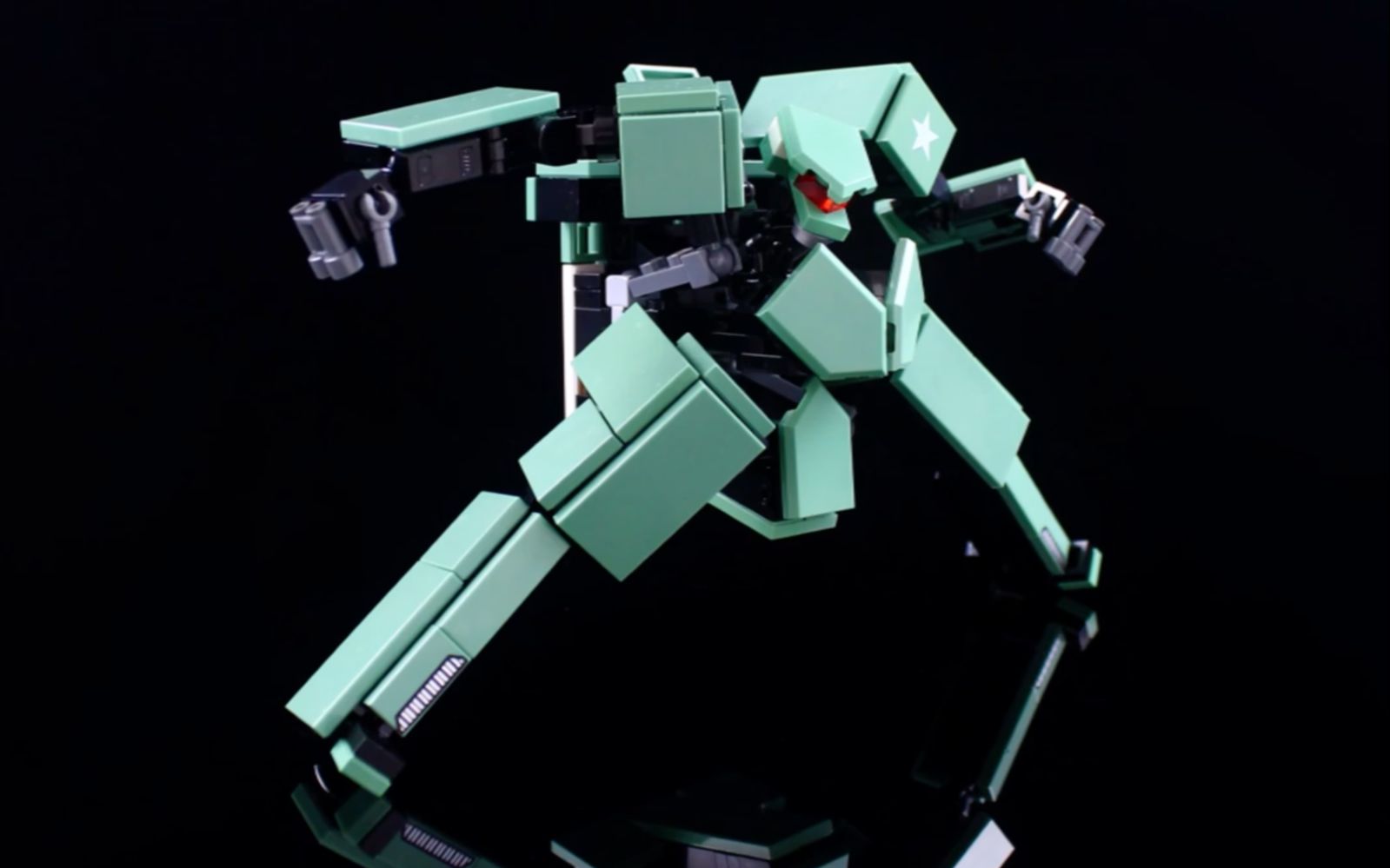 乐高moc作品方块变形金刚cuberobo07变形展示