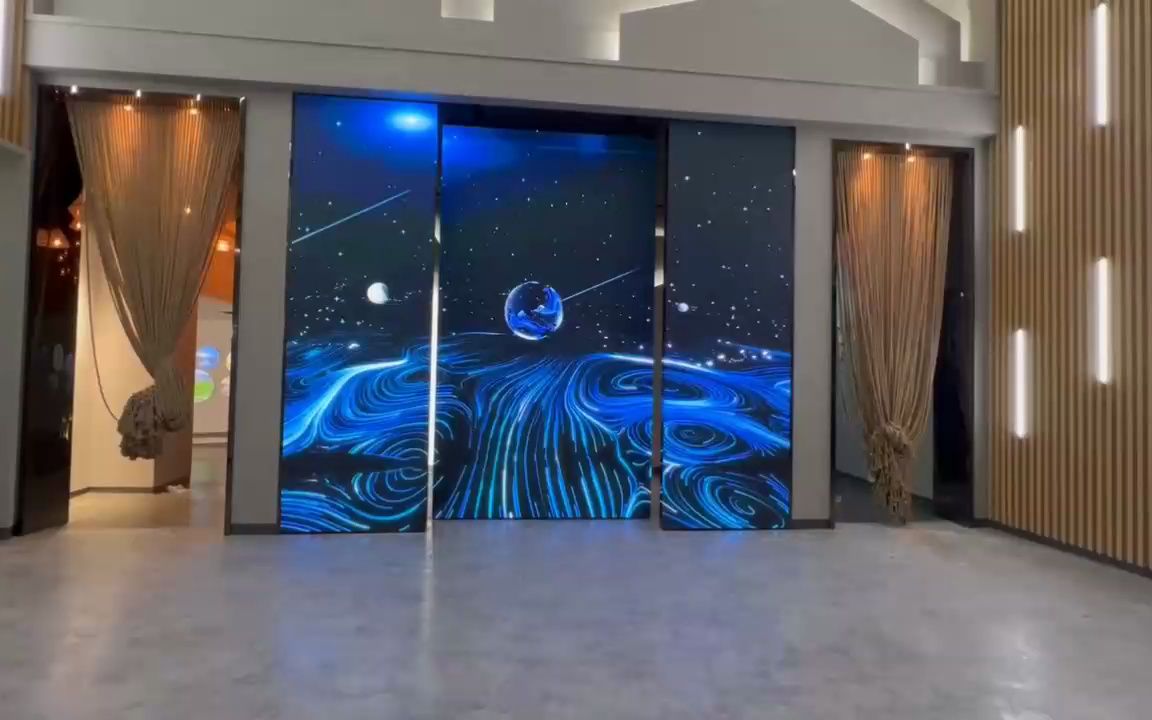 开合移动透明显示屏