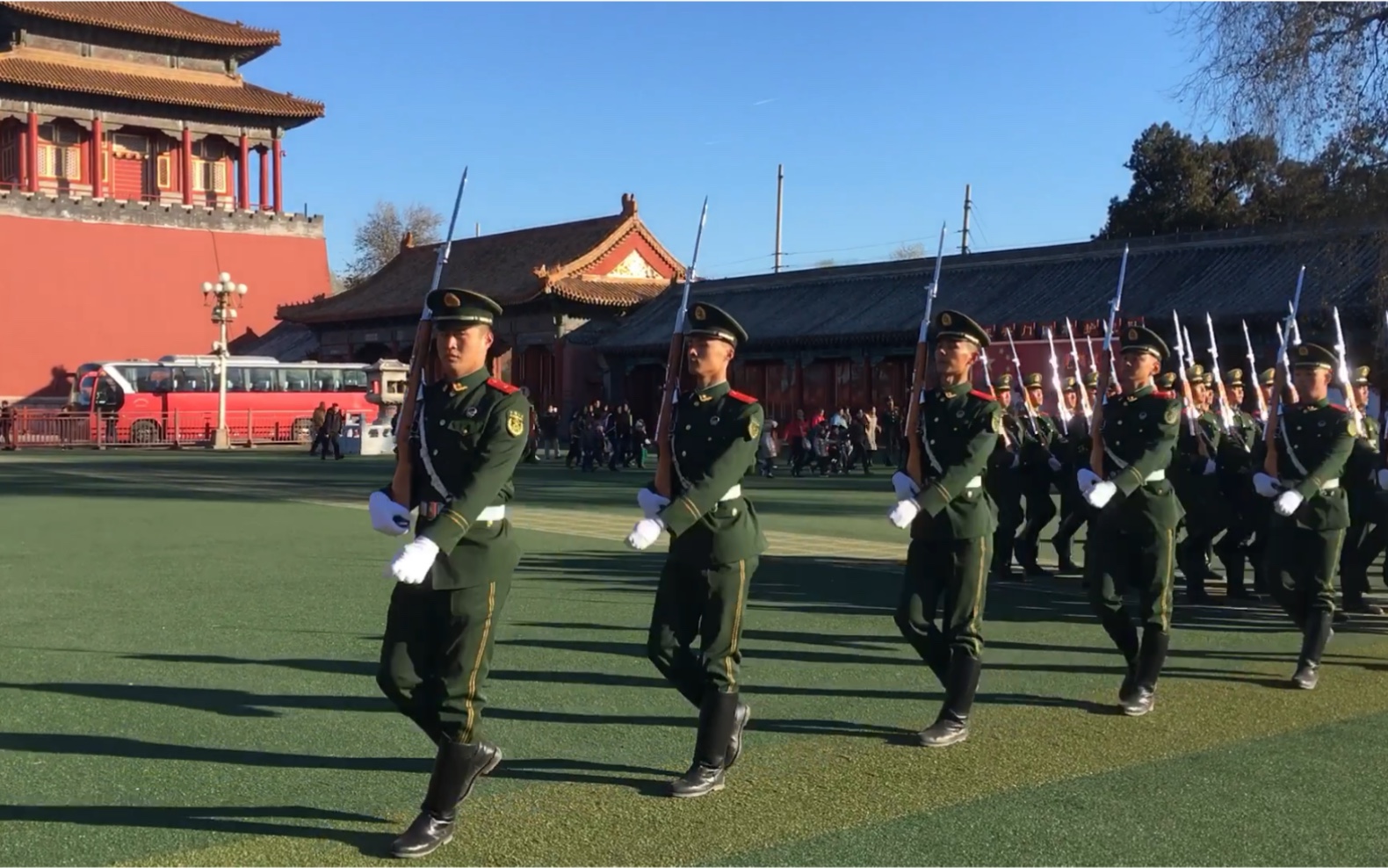 最后一次看到武警天安门国旗护卫队在午门外训练