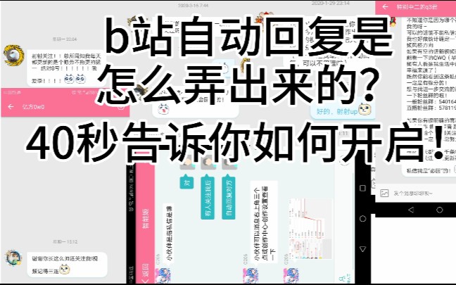 b站的自动回复?快速告诉你如何开启哔哩哔哩bilibili