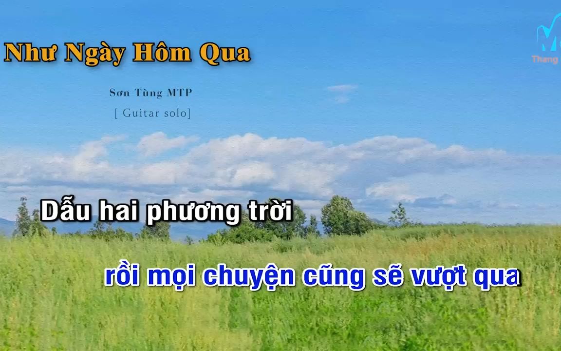 [图][Karaoke] Như Ngày Hôm Qua - (Guitar Solo Beat), Muối Music _ Tháng Năm